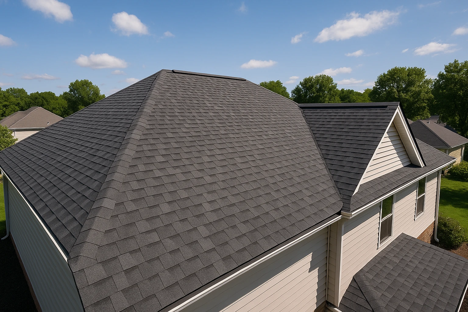 Completed Asphalt Shingle Roof Replacement with Storm Protection