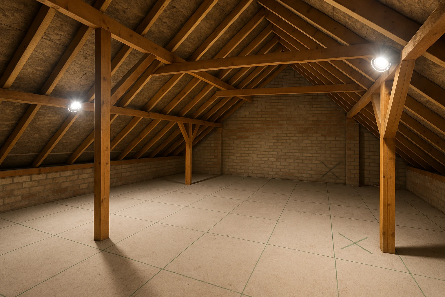 Attic space assessment showing conversion potential and requirements