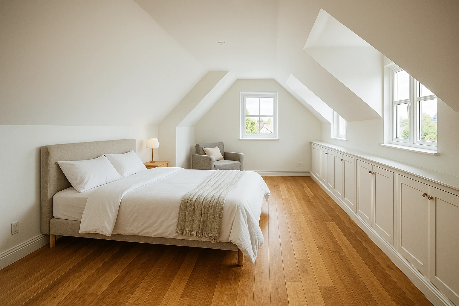 Completed Attic Conversion into Bedroom in Kansas City