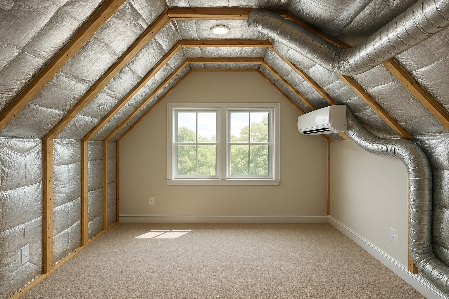 Attic Conversion with Proper Insulation and Climate Control