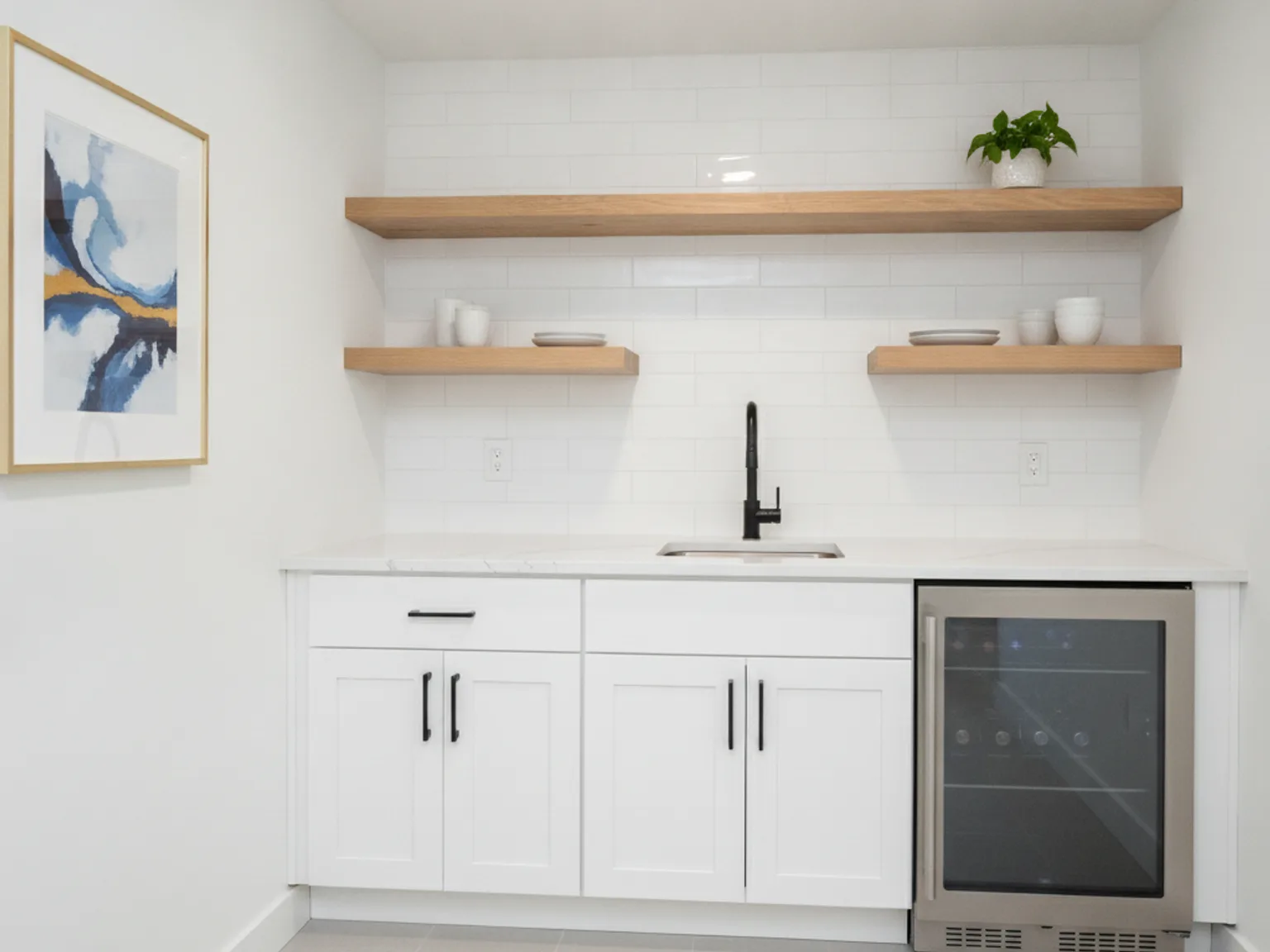 Basement kitchenette design idea