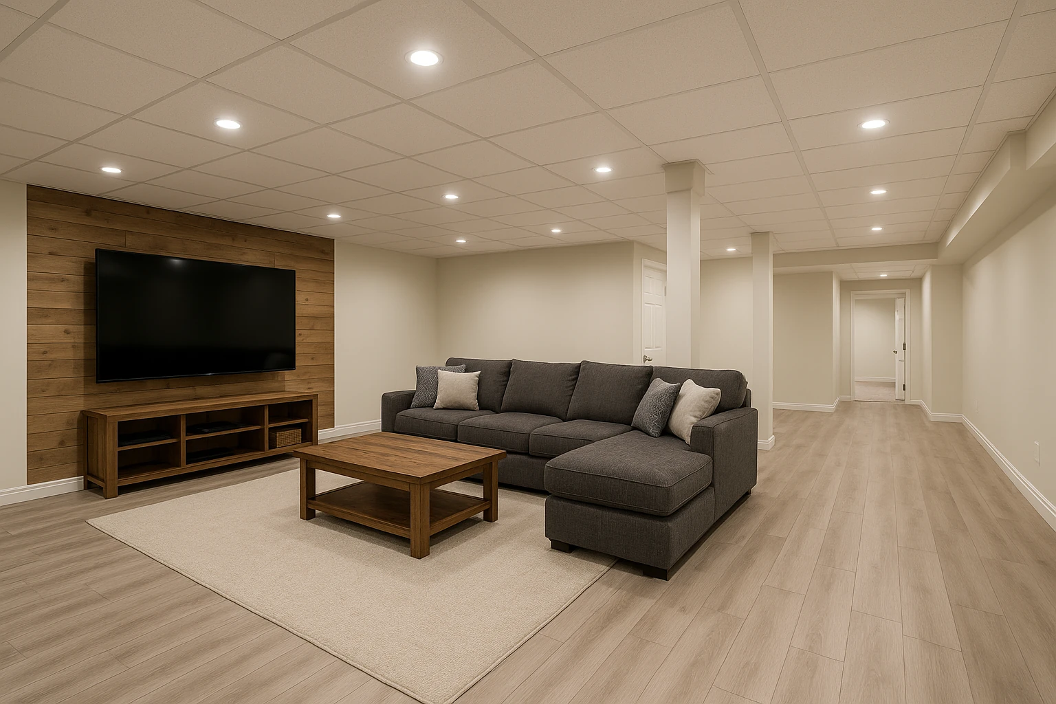 Basement Remodeling Before and After in Kansas City