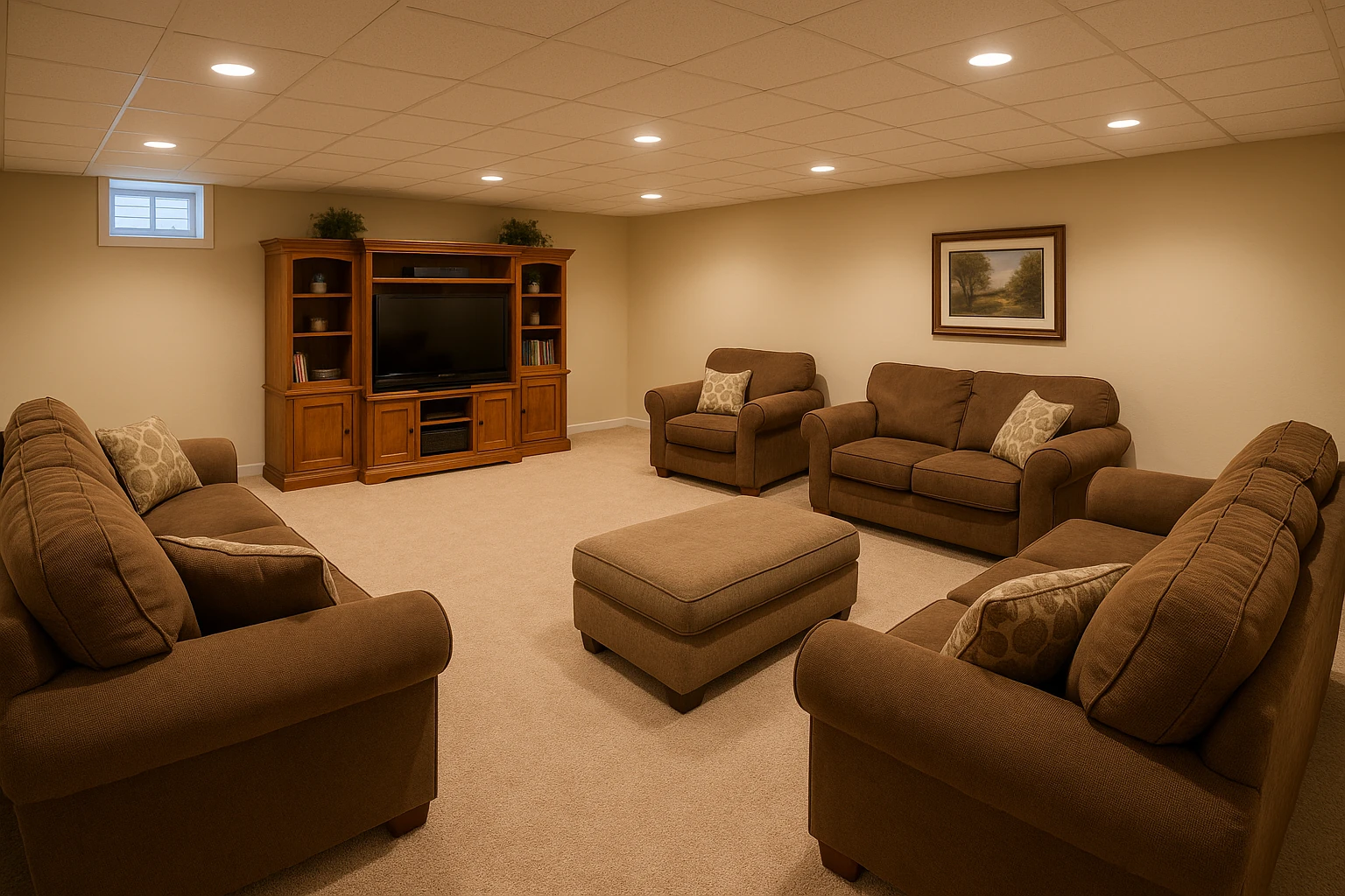 Kansas City Basement Remodel - Family Room