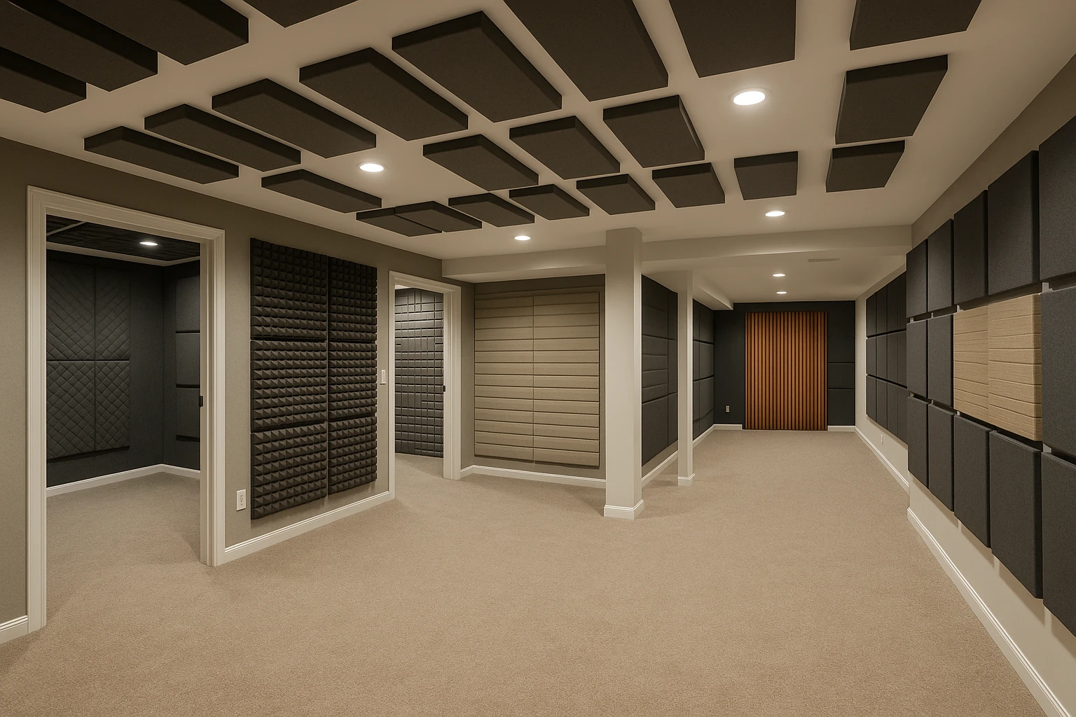 Multi-Room Basement Soundproofing Installation