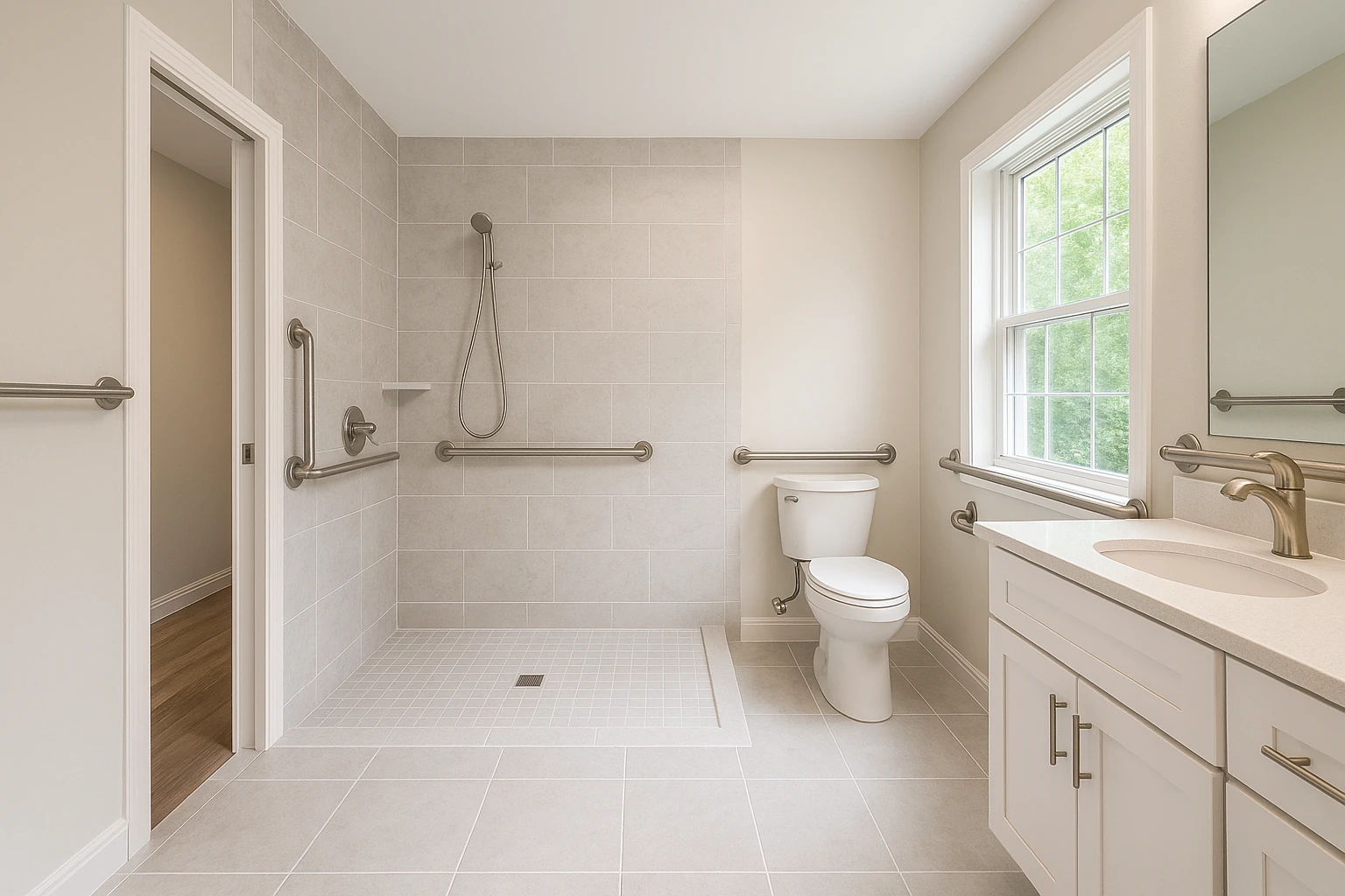 Completed Accessible Bathroom Remodeling in Kansas City