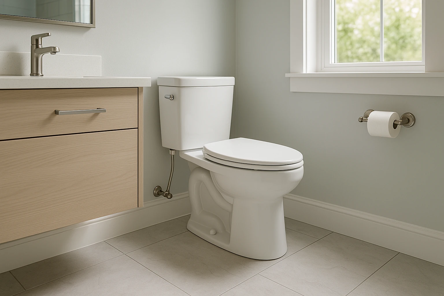 Modern Toilet Installation in Kansas City Bathroom