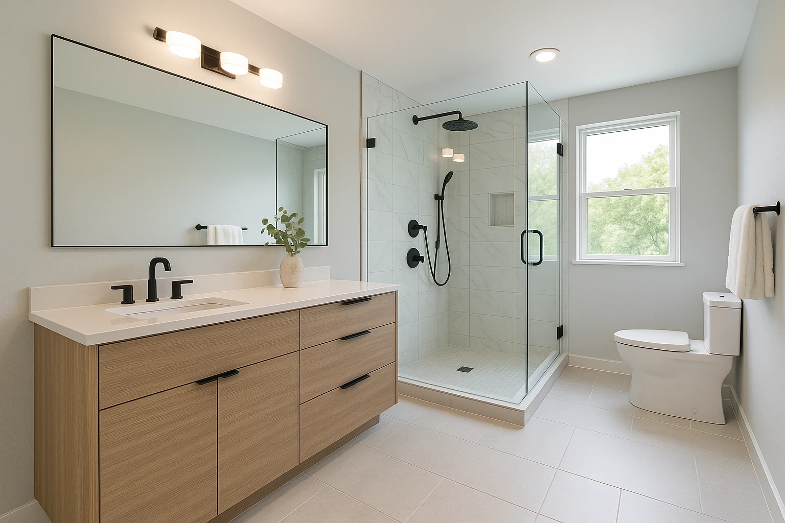 Completed Bathroom Remodeling Project in Kansas City