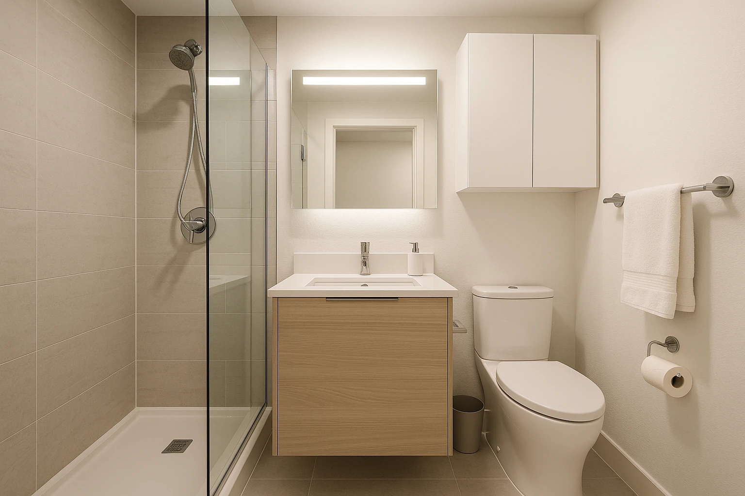 Small bathroom remodel in a Kansas City home