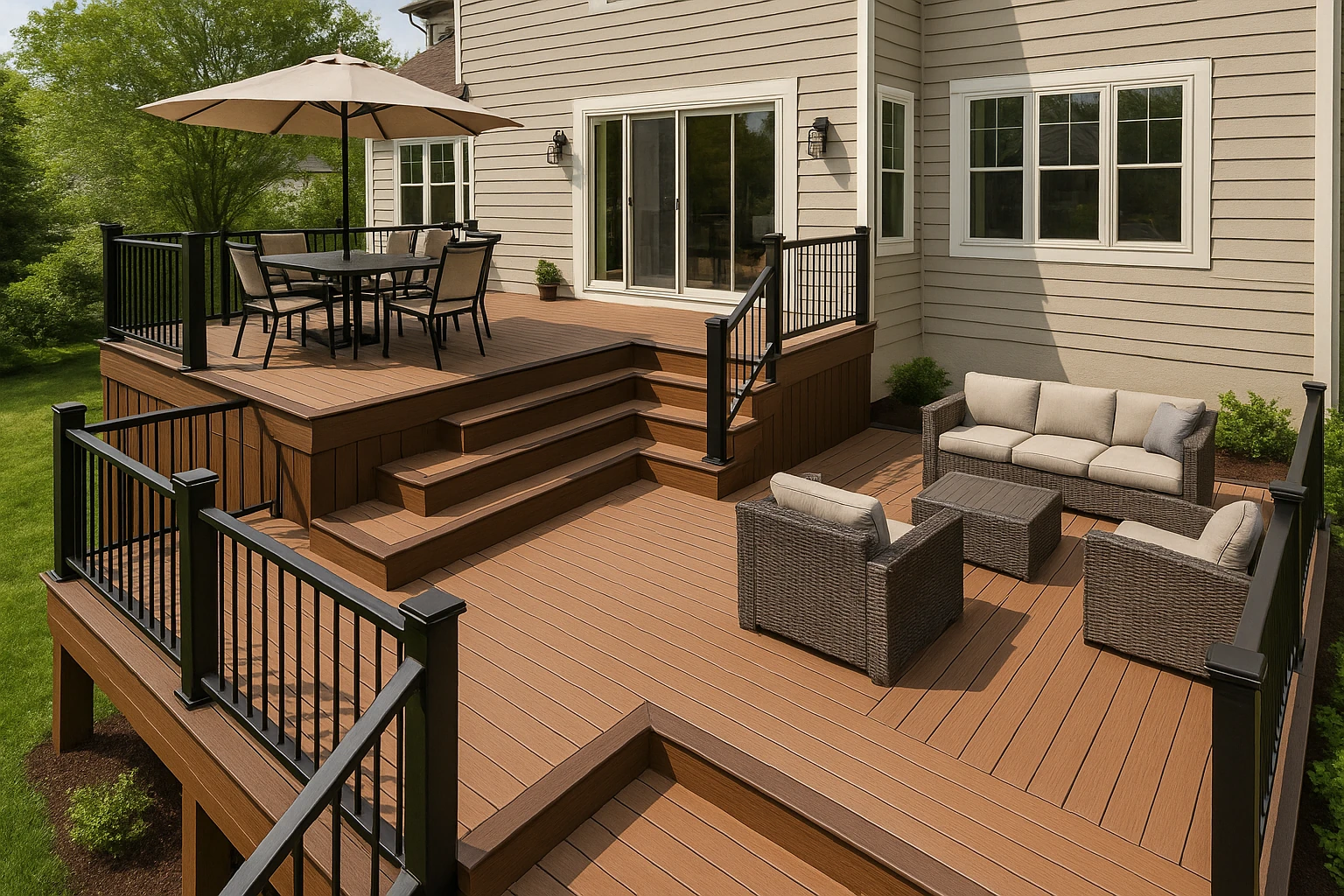 Multi-Level Composite Deck Installation