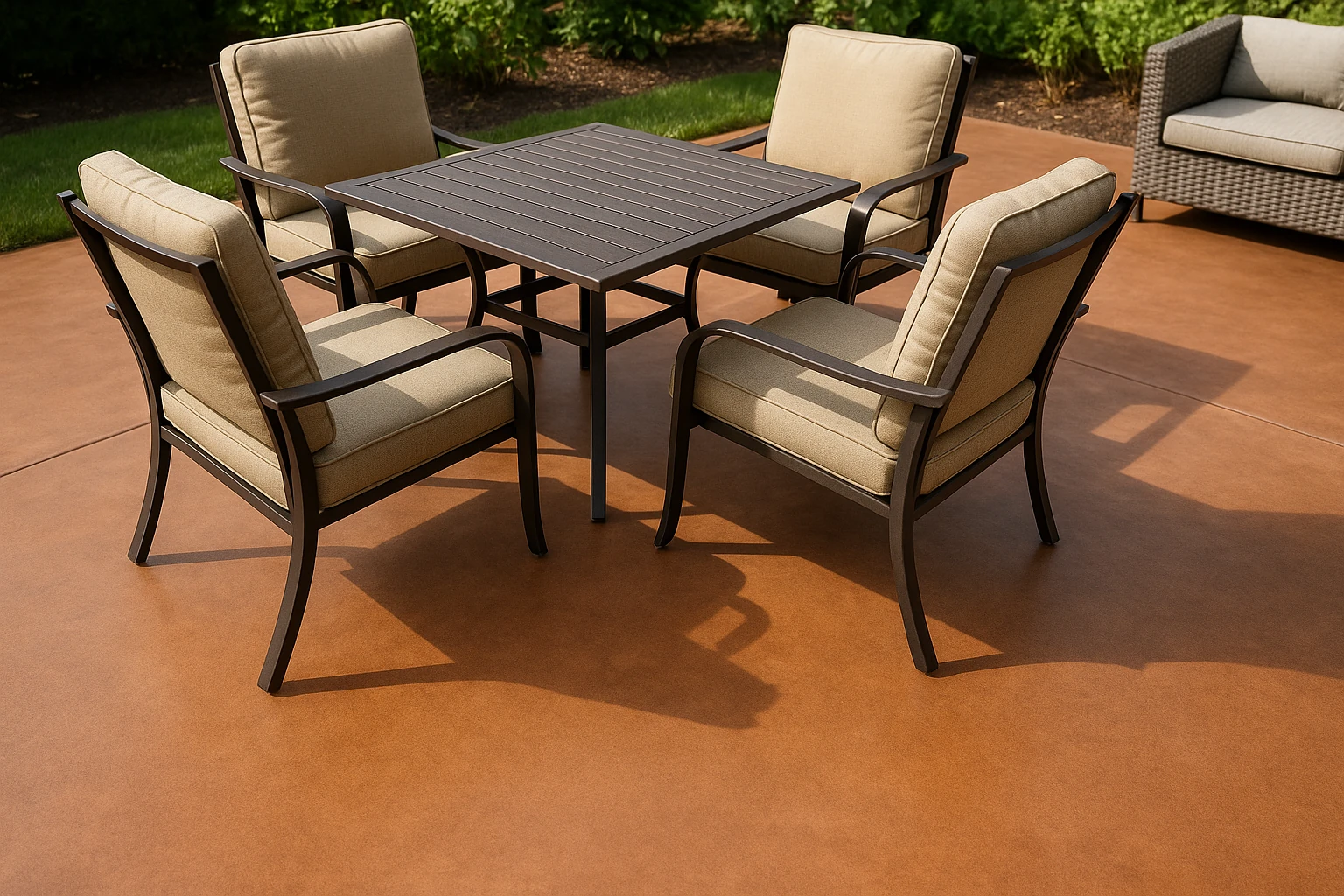 Concrete Patio with Integral Color Application