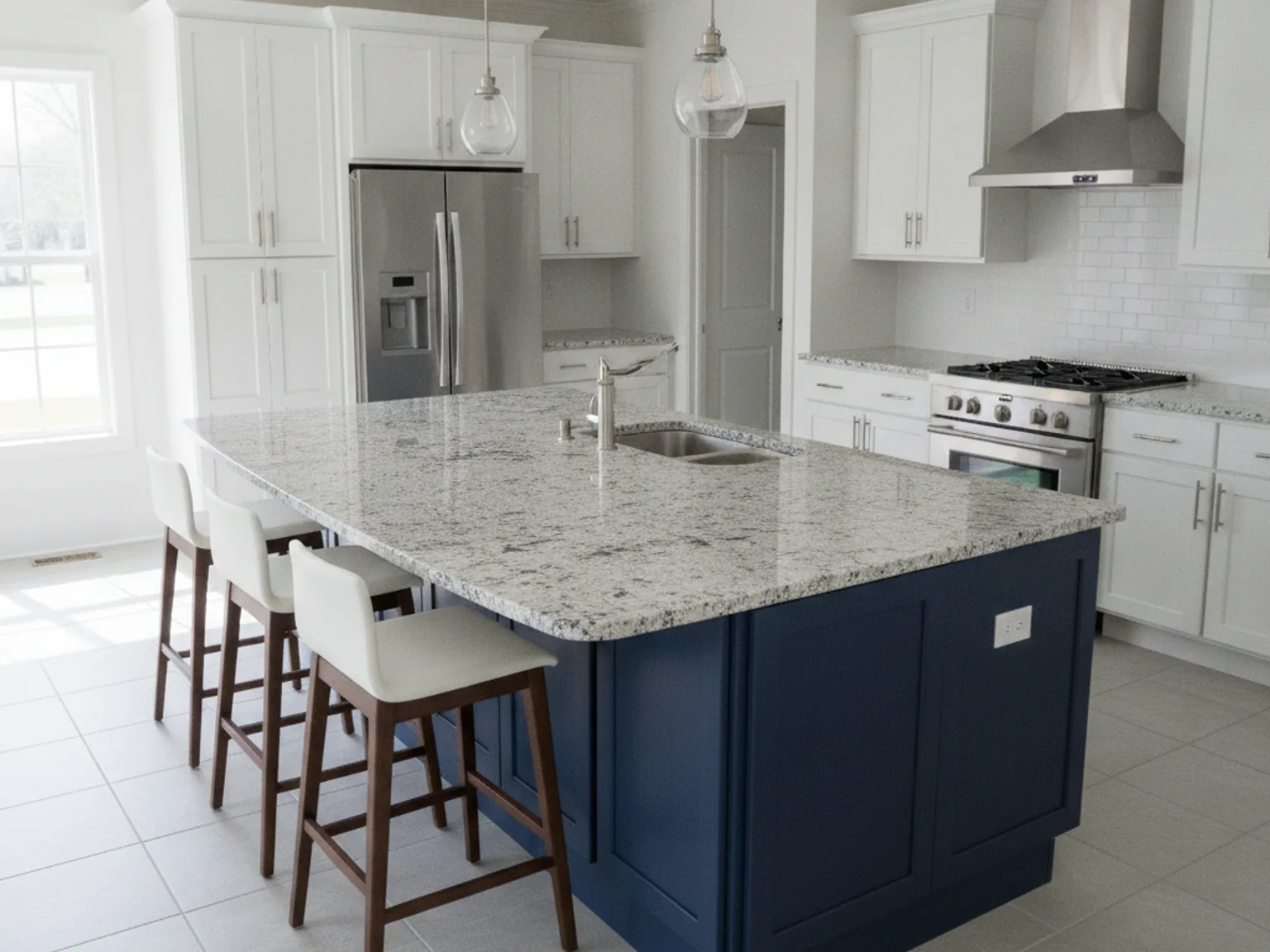 Granite island countertop design