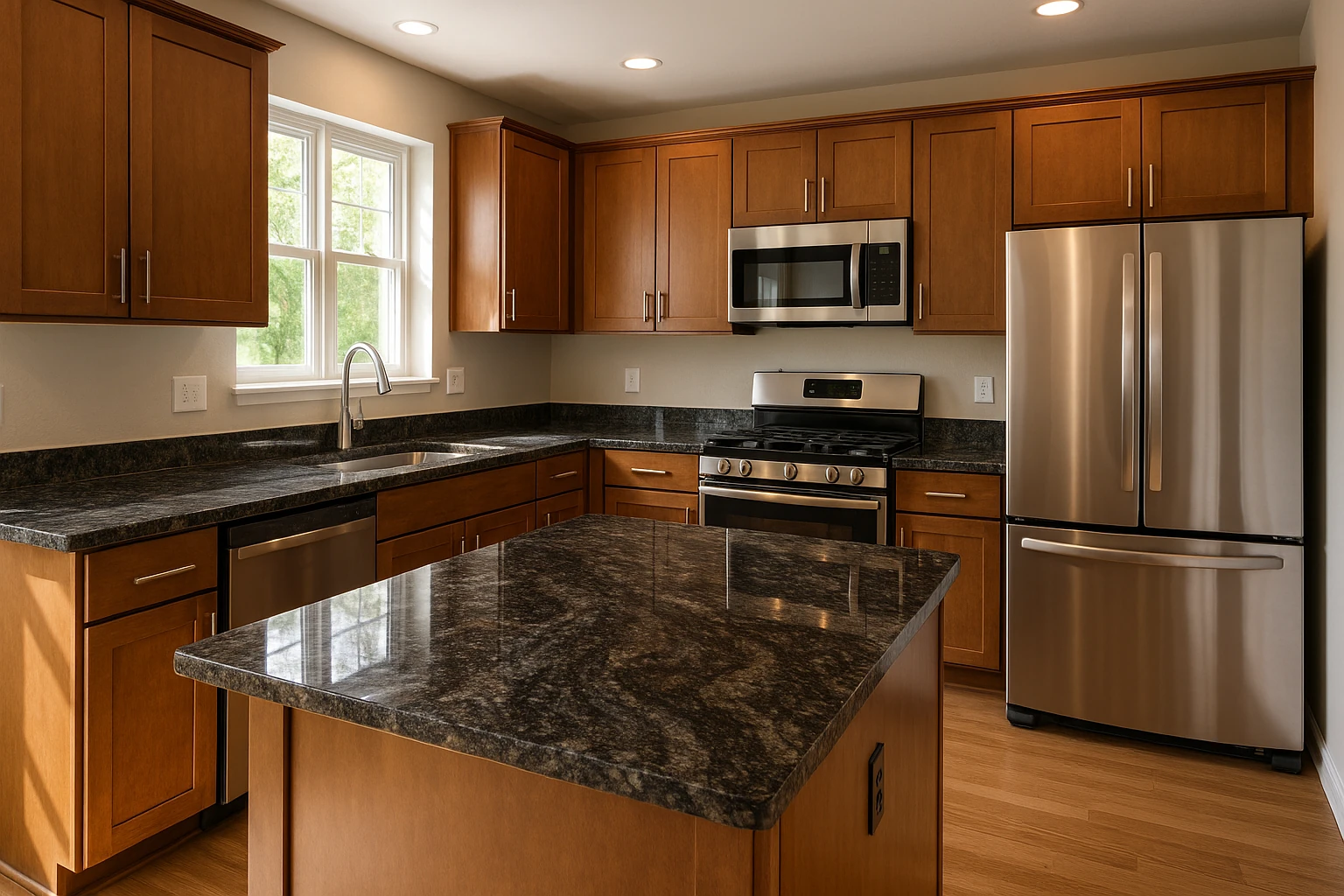 Granite Countertop Installation with Undermount Sink in Kansas City