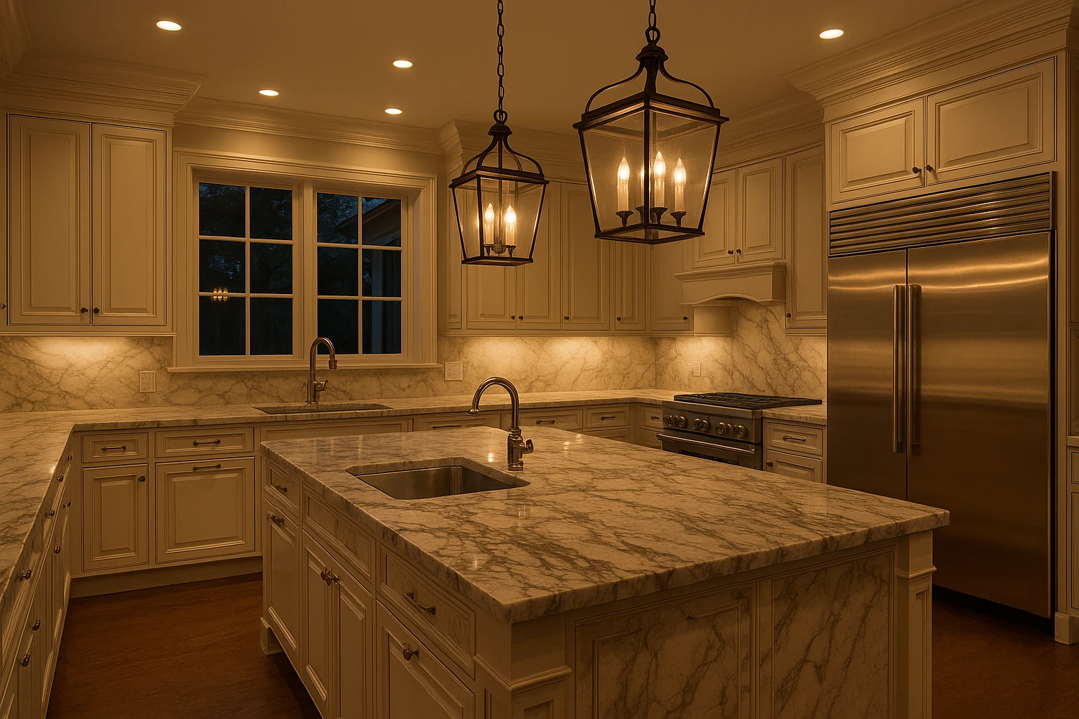 Luxury Marble Countertops Installed in High-End Kansas City Kitchen