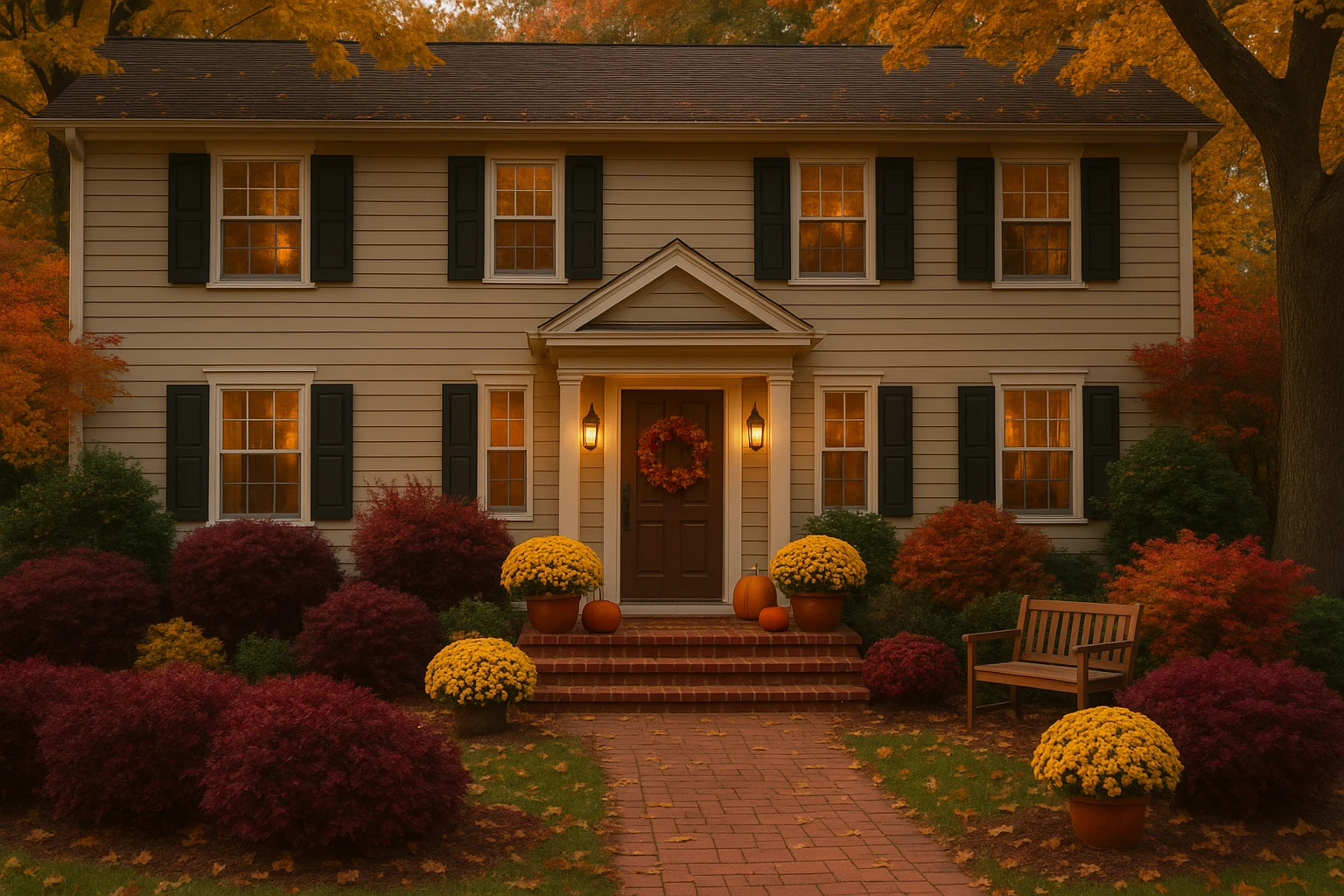 Seasonal Color Pops Curb Appeal Idea September 2025