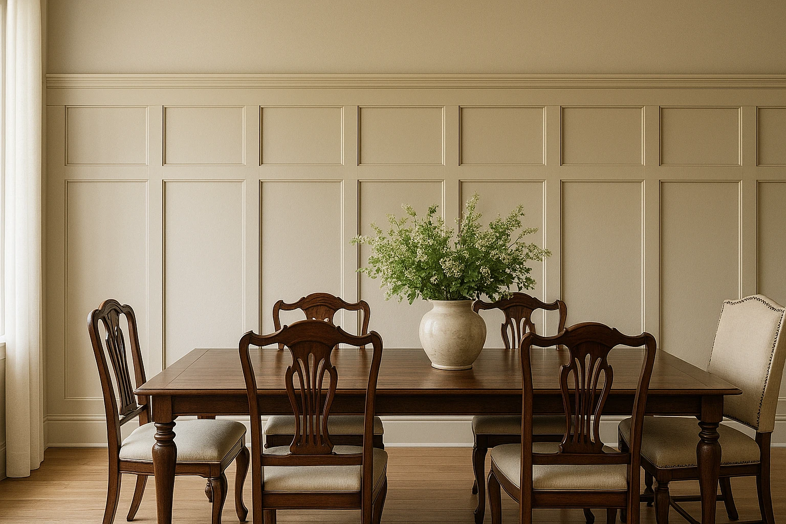 Board and Batten Accent Wall with Traditional Elegance
