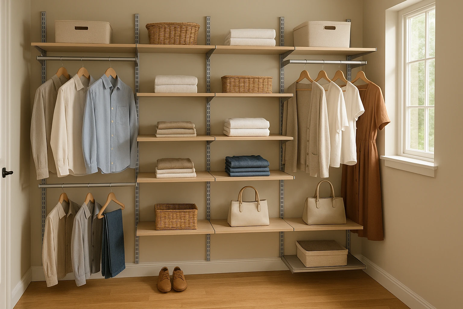 Closet with Adjustable Shelving for Versatile Storage