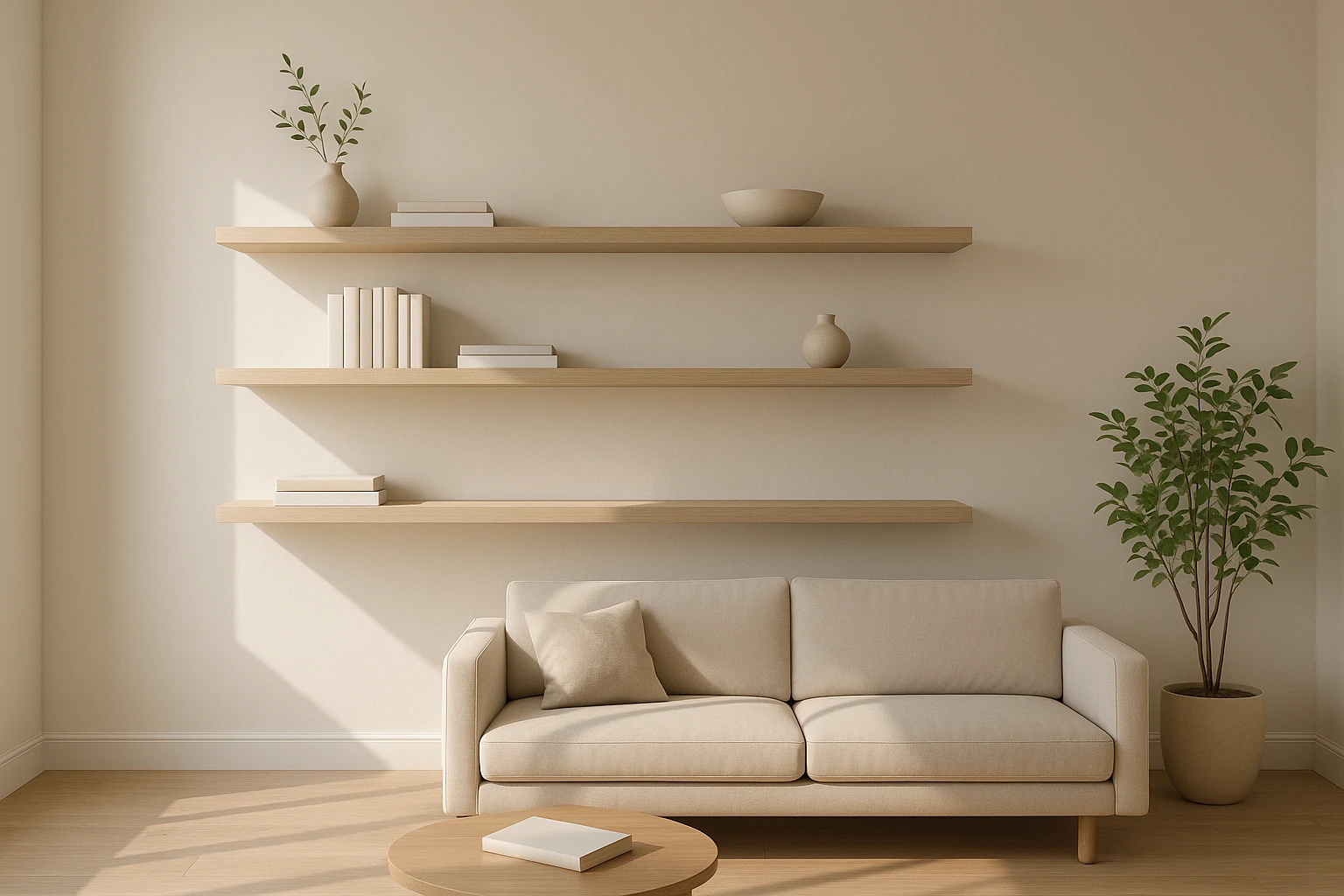 Floating Shelf Installation with Hidden Brackets