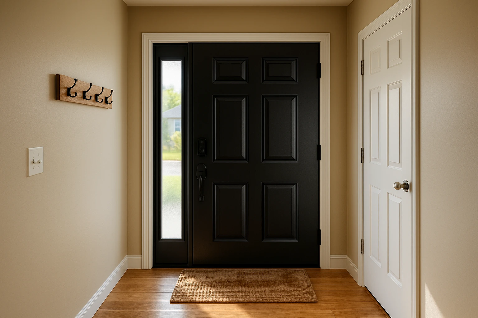Entry Door Installation with Modern Security Features
