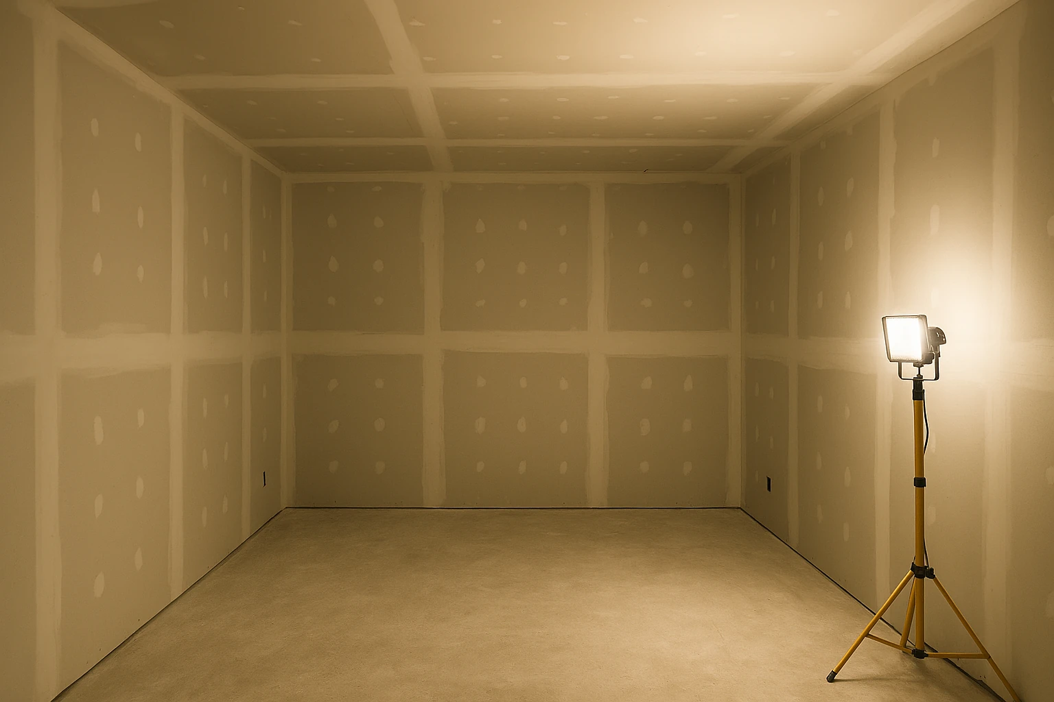 Professional Drywall Hanging with Proper Fastening