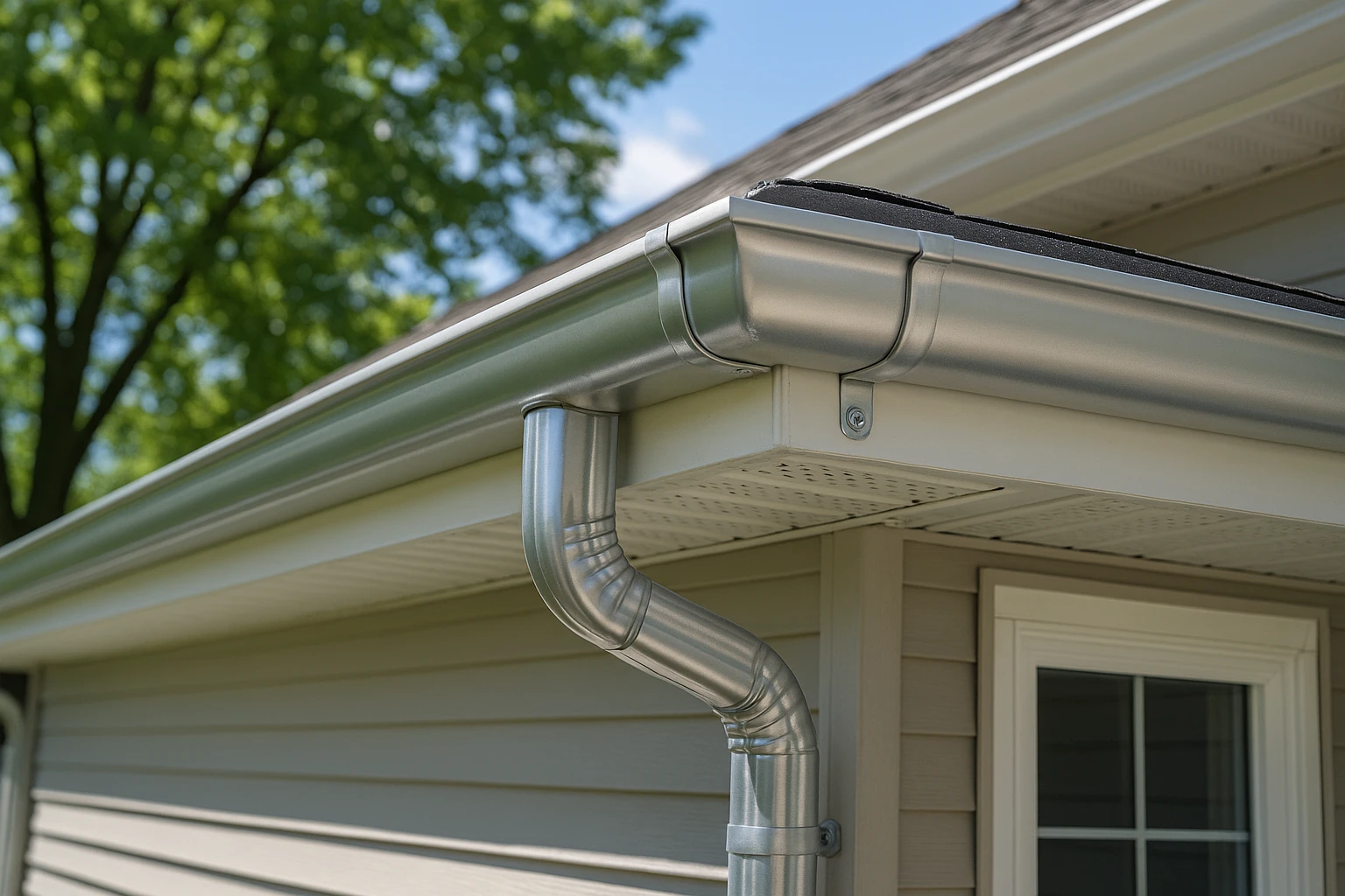 Gutter Repair with Leak Sealing and Restoration