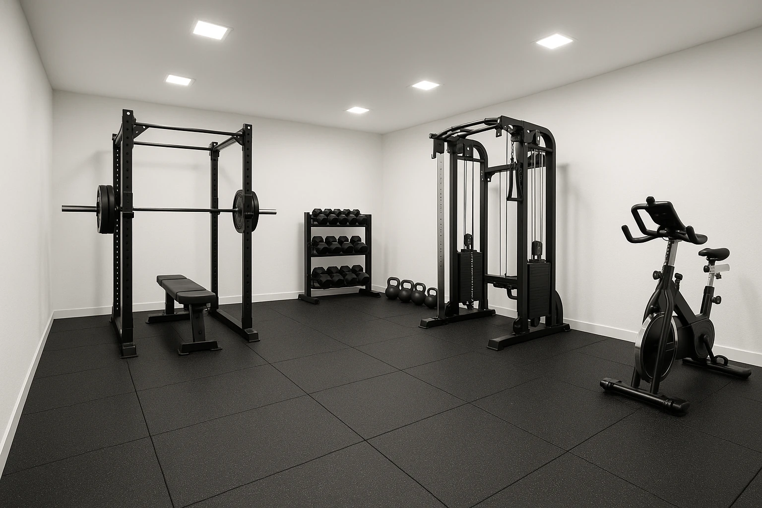 Home Gym Rubber Flooring Installation for Equipment Protection