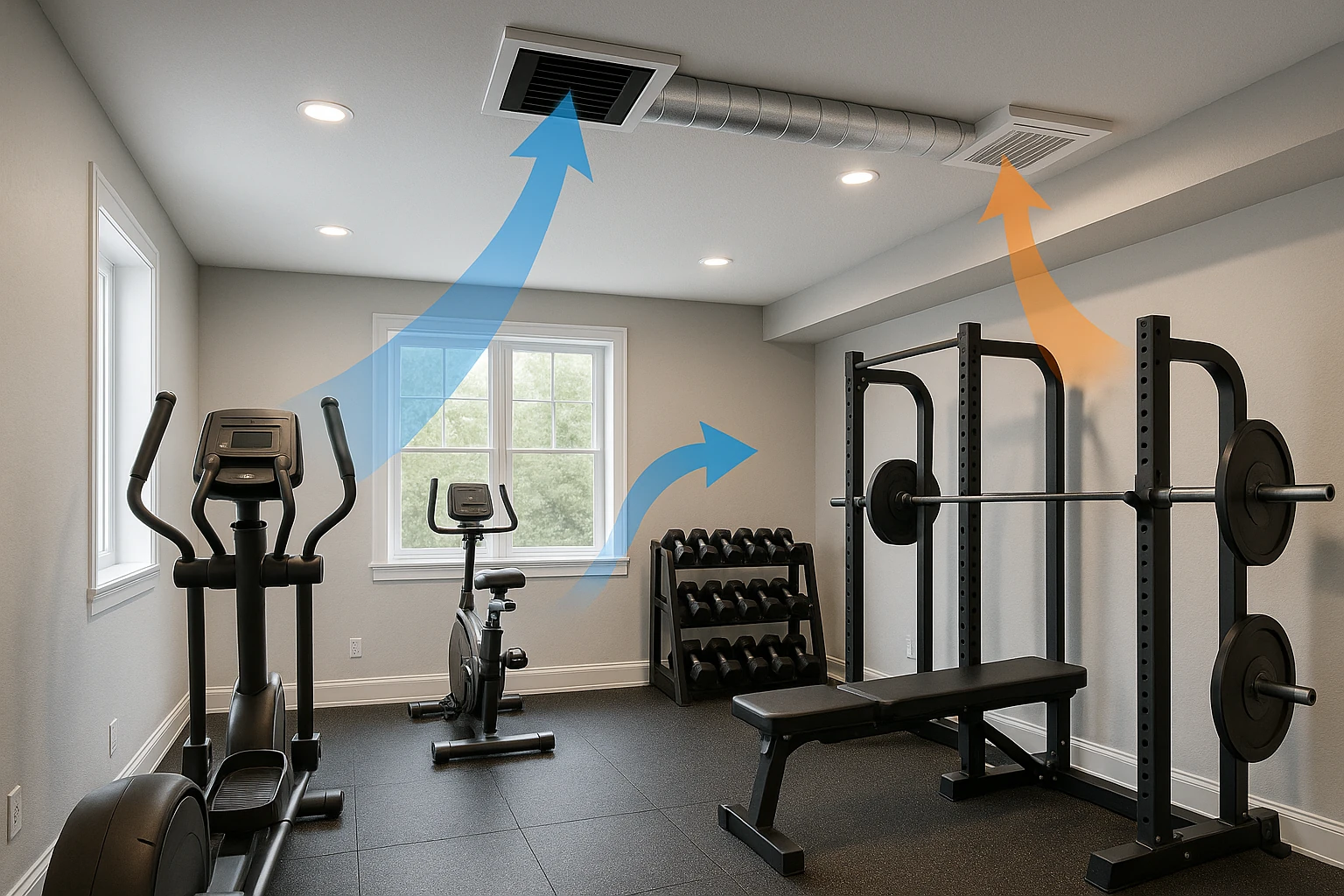 Home Gym Ventilation and Climate Control Installation