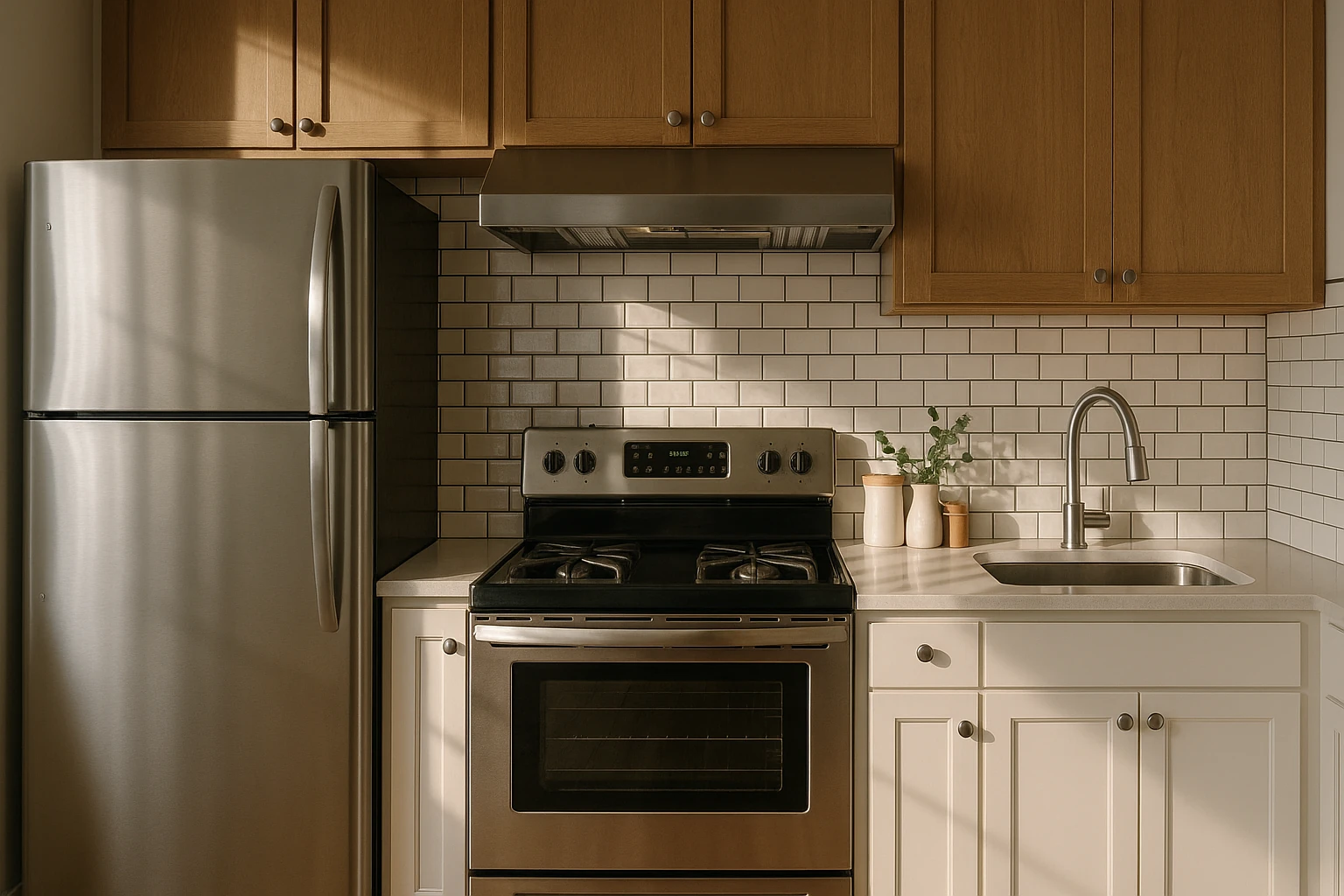 Classic White Subway Tile Backsplash Installation in Kansas City Kitchen