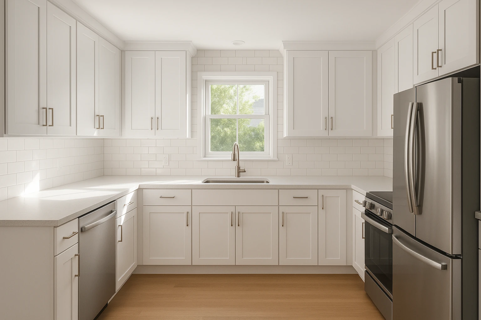 White Shaker Cabinet Refacing in Kansas City Home
