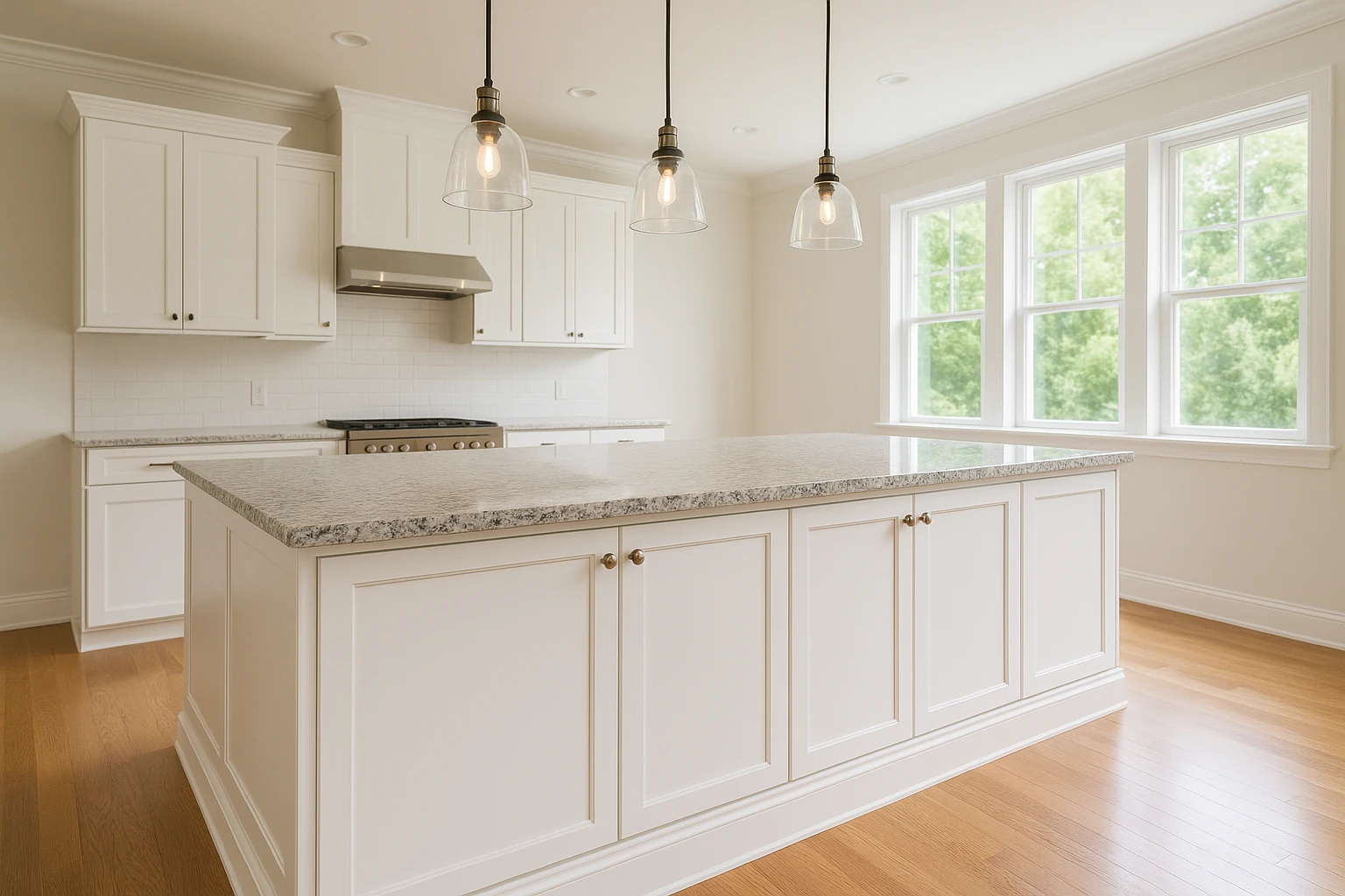 Completed Custom Kitchen Island Installation in Kansas City Home