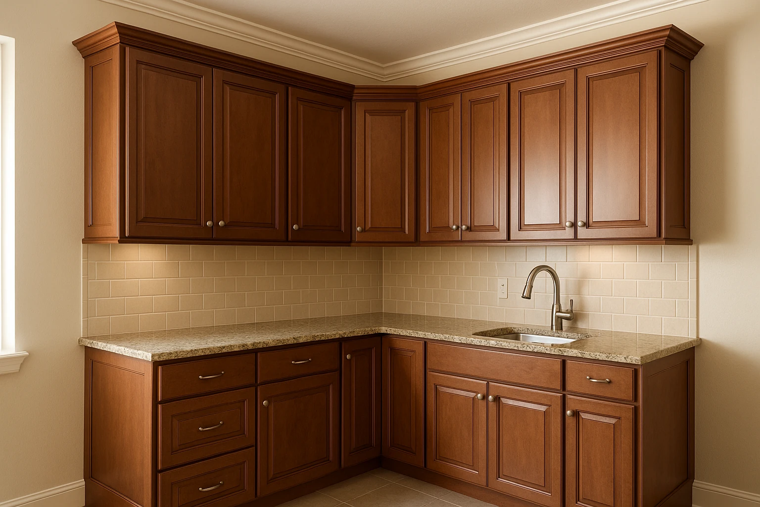 Custom Kitchen Cabinet Corner Detail and Craftsmanship