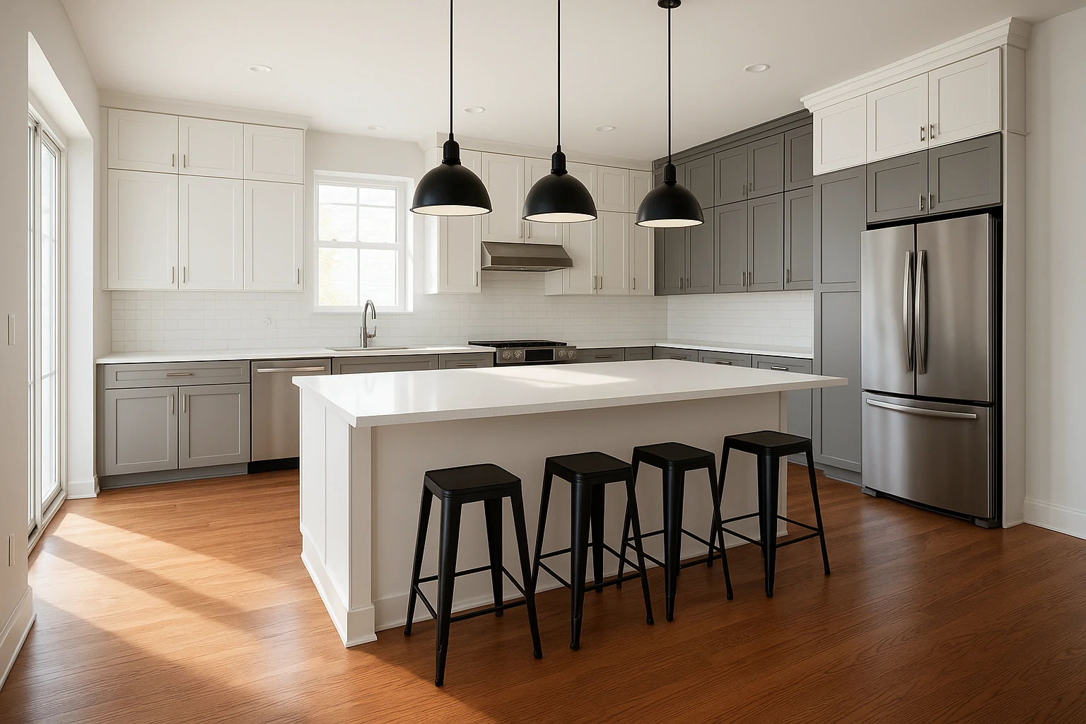 Kitchen Renovation with Island and Seating in Kansas City