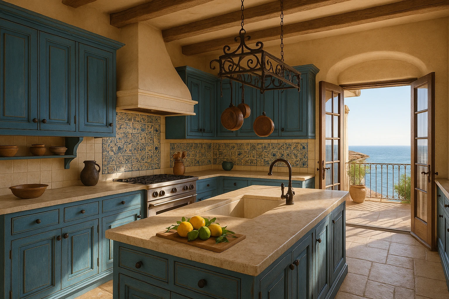 Mediterranean Coastal Kitchen Design Style 2025