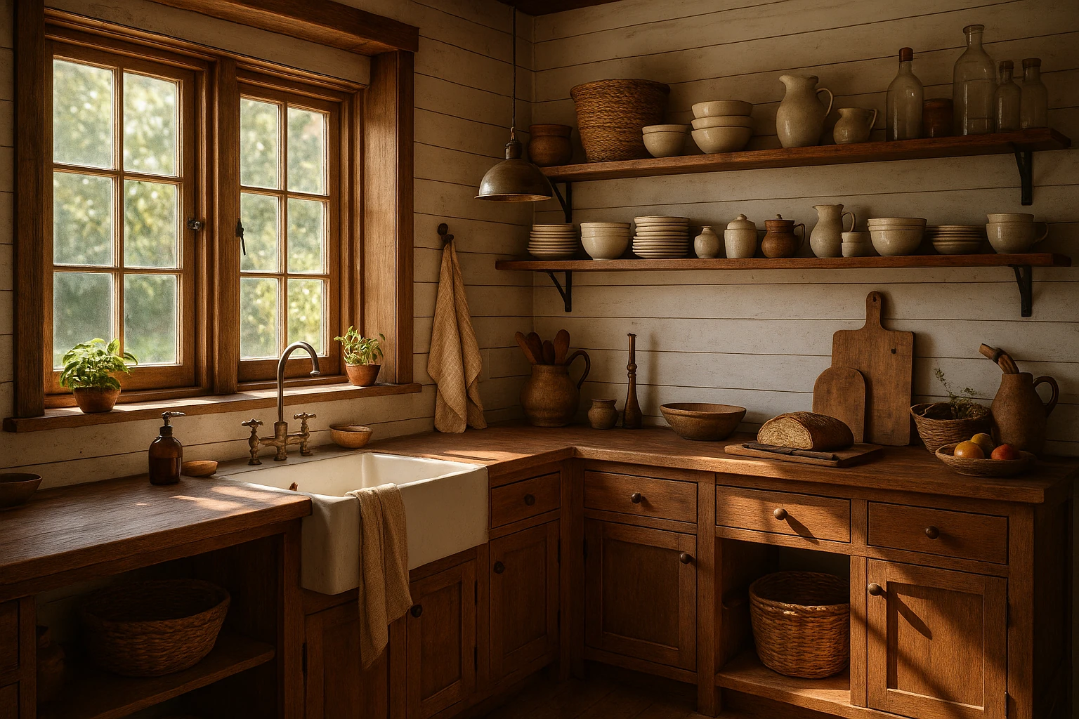 Rustic Farmhouse Kitchen Design Style 2025