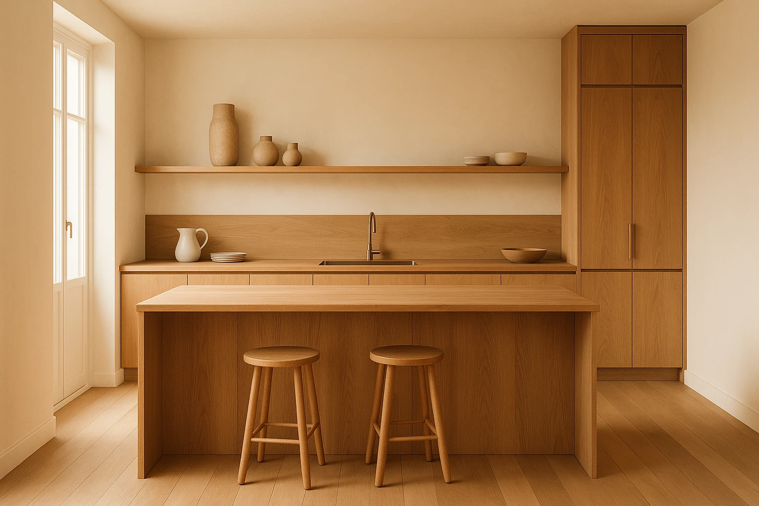 Warm Minimalism Kitchen Design Style 2025