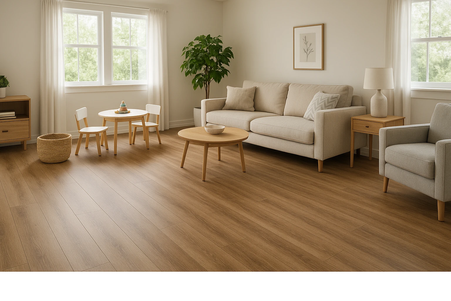 AC4-Rated Laminate with High-Traffic Durability