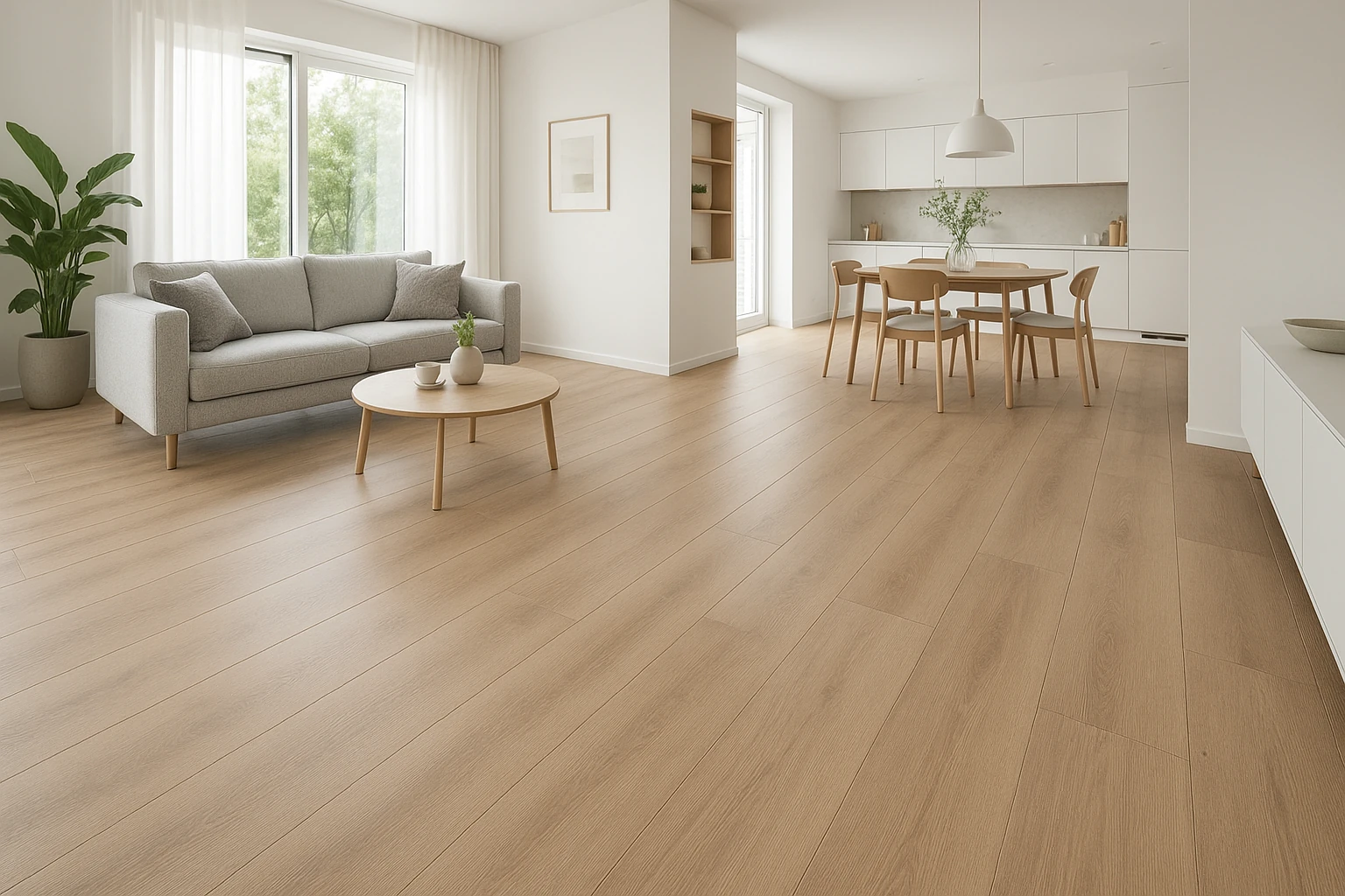 Wide Plank Laminate with Contemporary Style