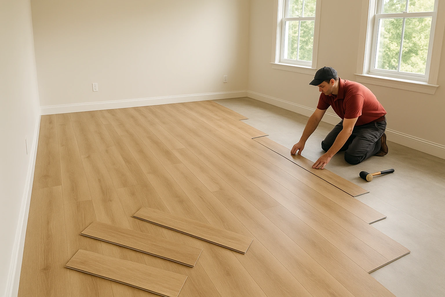 Click-Lock LVP Installation with Floating Floor System