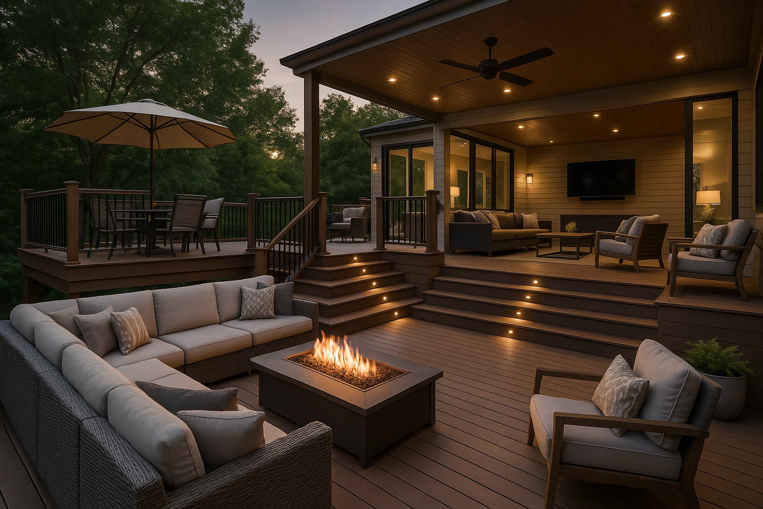 Multi-Level Deck Designed for Entertainment