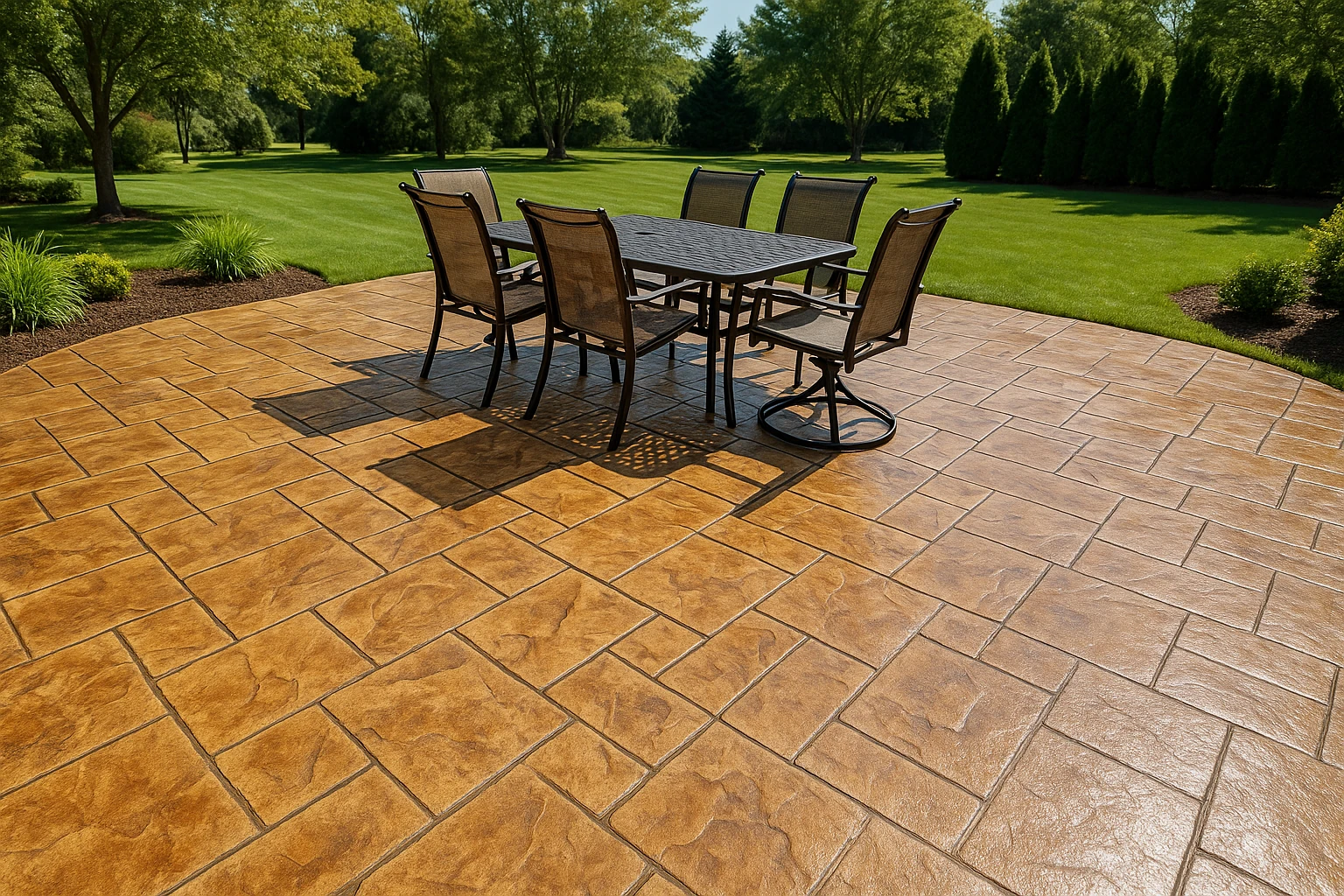 Kansas City Stamped Concrete Patio