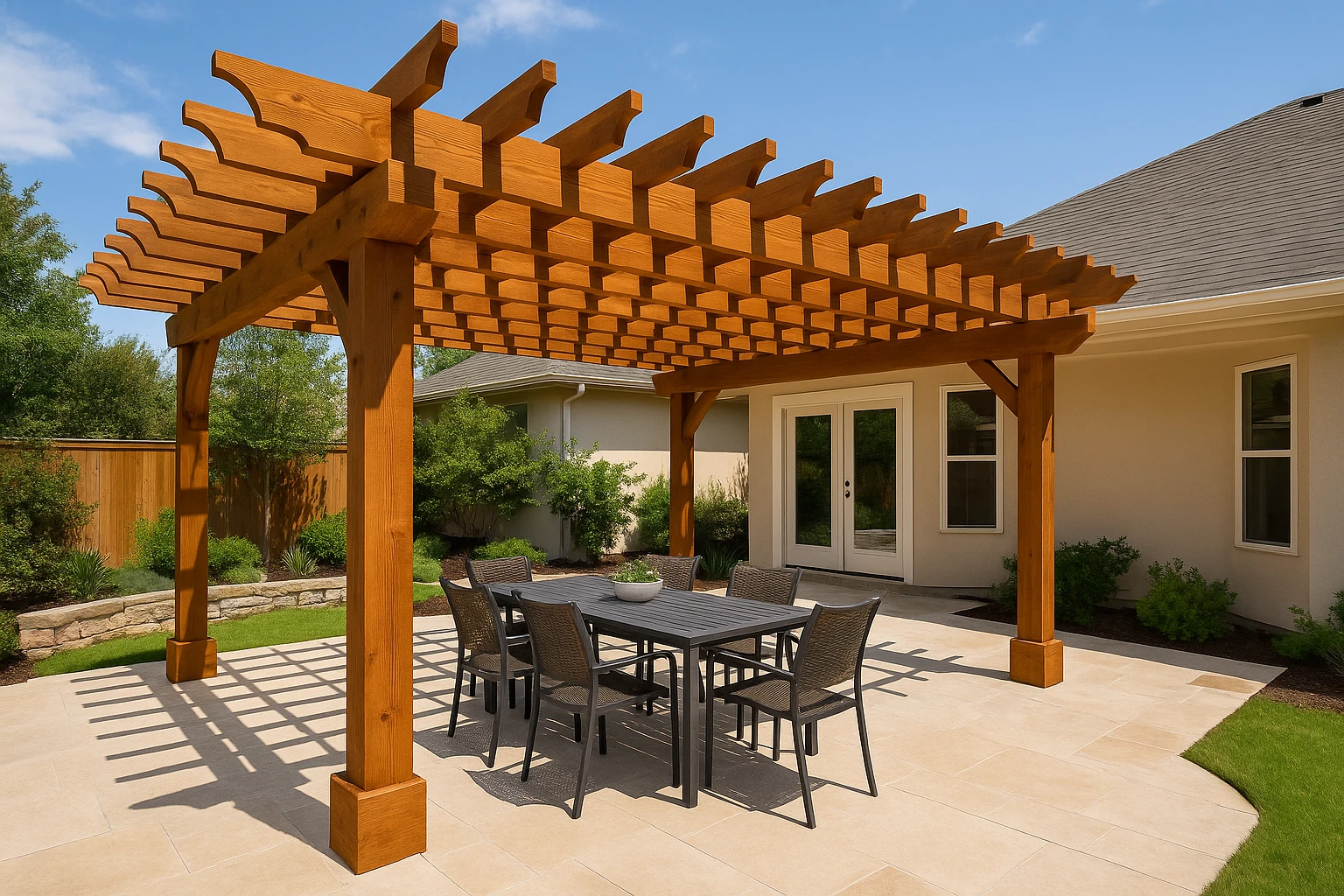Completed Custom Pergola Construction in Kansas City