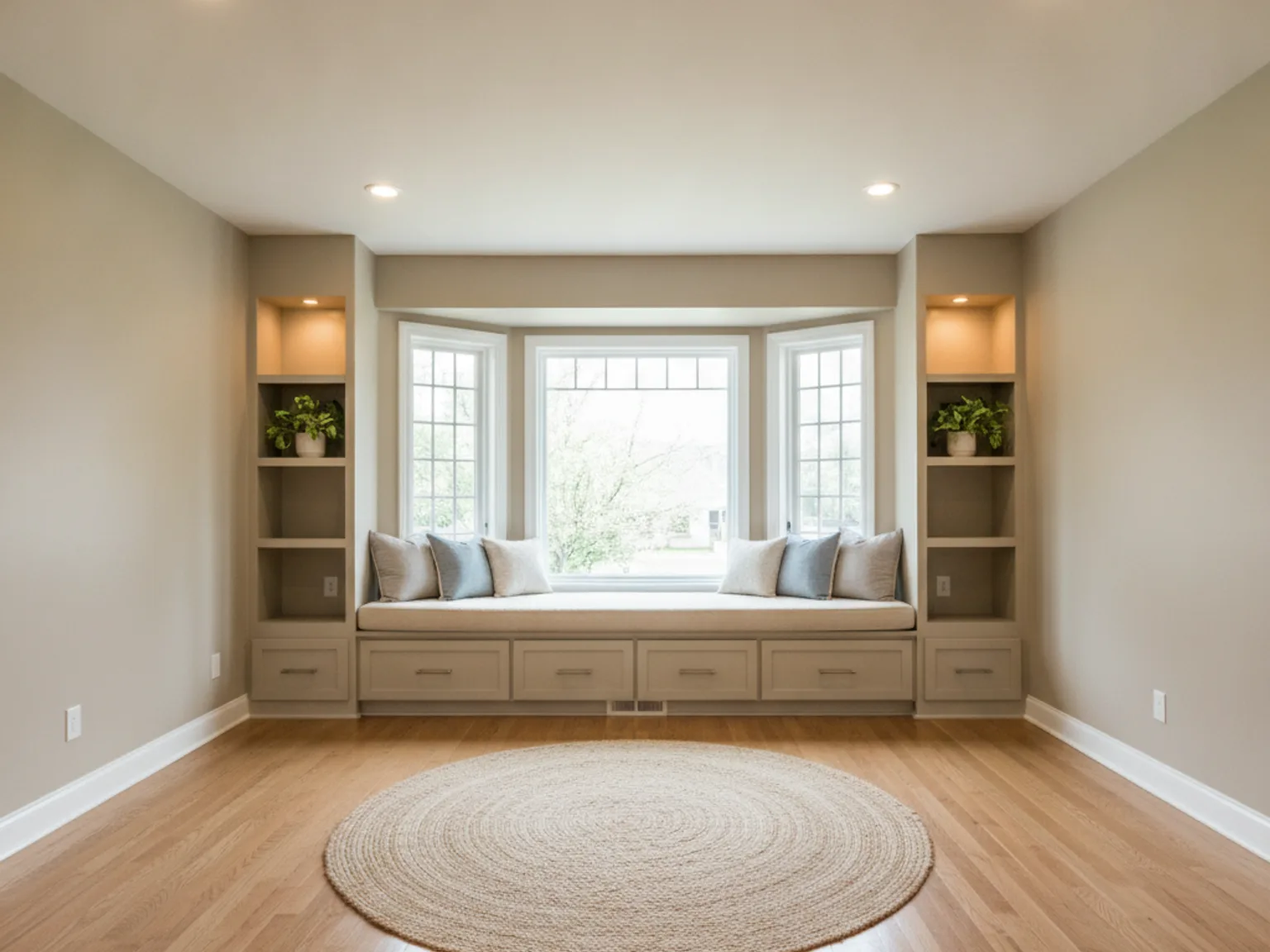 Bump-out living room addition design