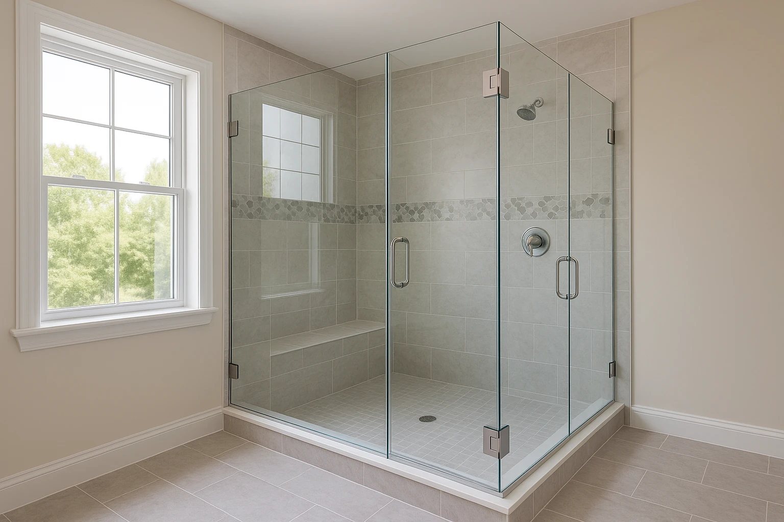 Frameless Glass Shower Enclosure Installation
