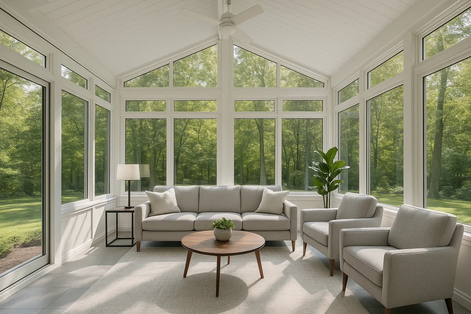 Completed Four Season Sunroom Installation in Kansas City