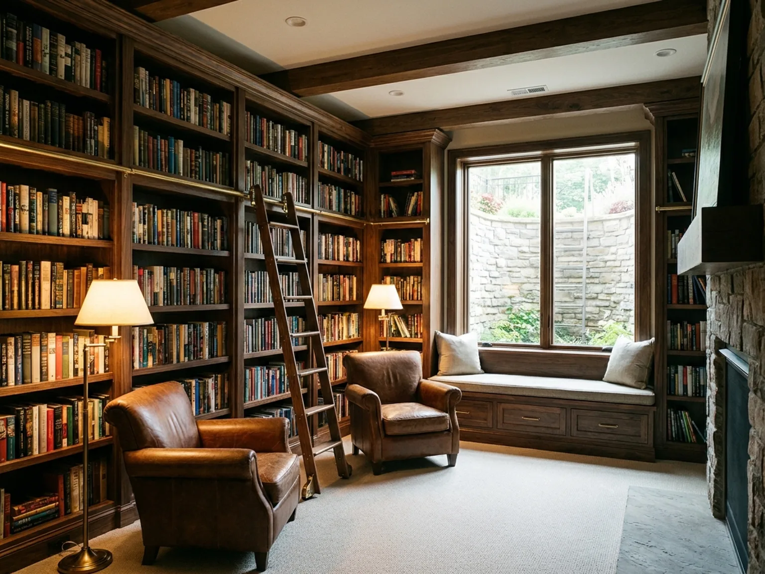 Home Library & Reading Room basement idea 2026